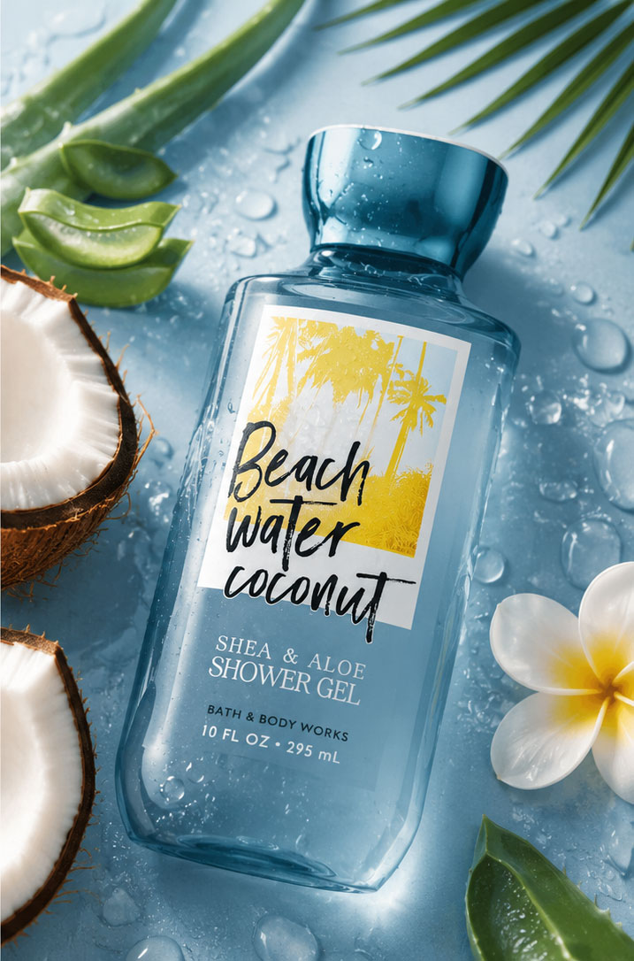 شاور ژل بس اند بادی ورکز Beach Water Coconut